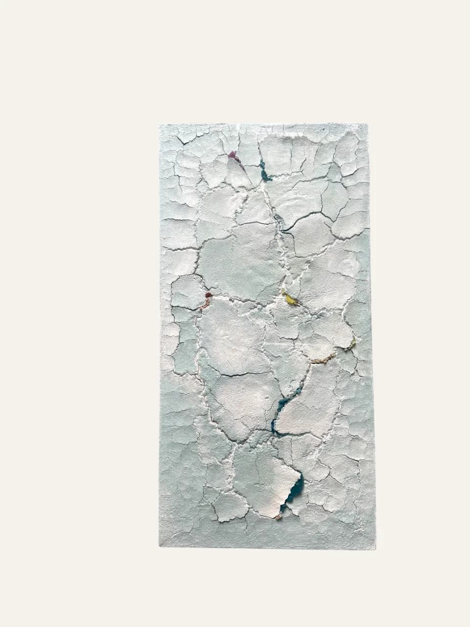 Painting “Beneath the Surface” by Polina Bortina, mixed media: canvas, acrylic, smalt, 40 × 80 cm