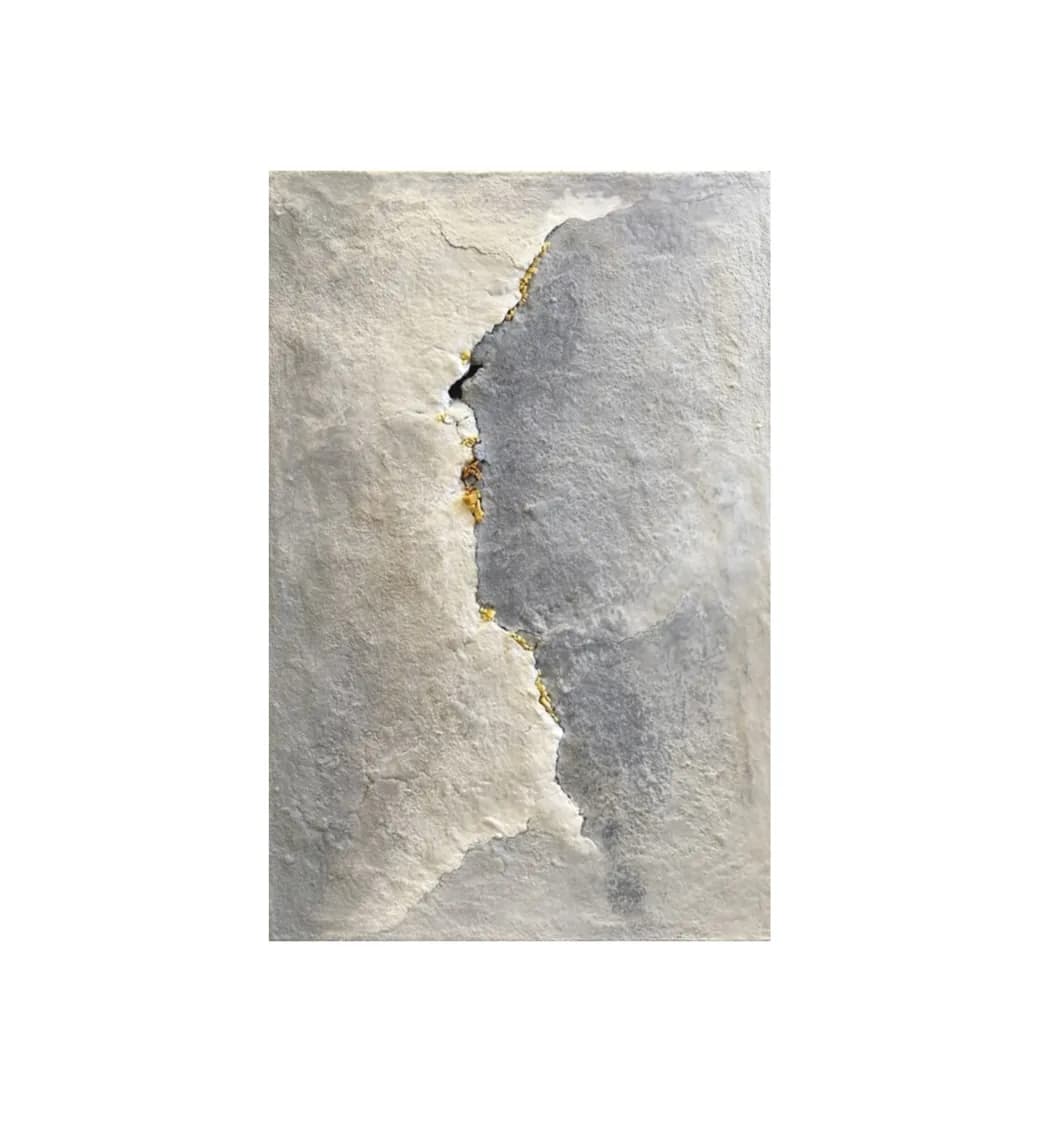 Painting “Between Surfaces” by Polina Bortina, mixed media: canvas, acrylic, smalt, 60 × 95 cm