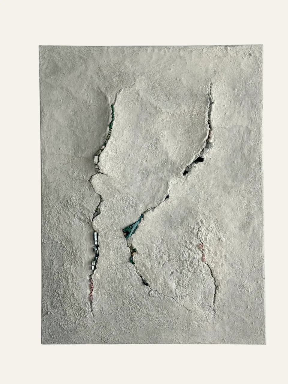Painting “Fragile Balance” by Polina Bortina, mixed media: canvas, acrylic, smalt, 60 × 80 cm