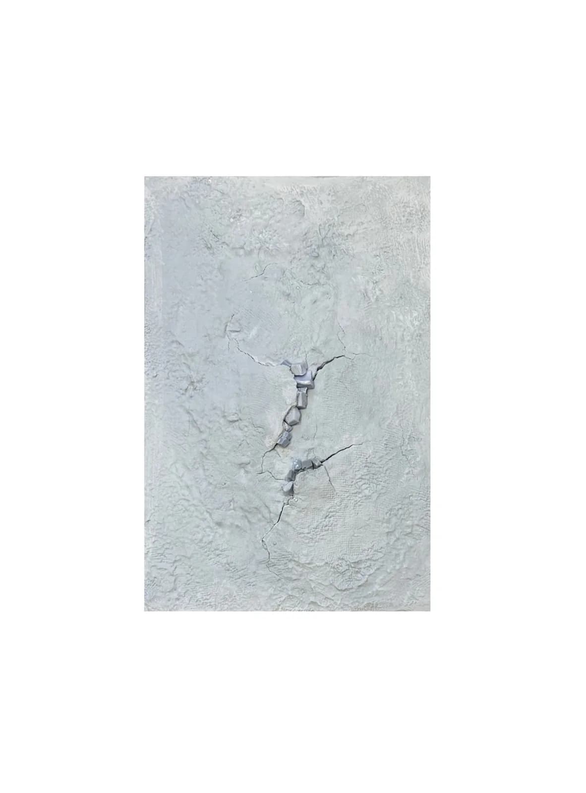 Painting “Inner Line” by Polina Bortina, mixed media: mosaic, acrylic, 20 × 30 cm