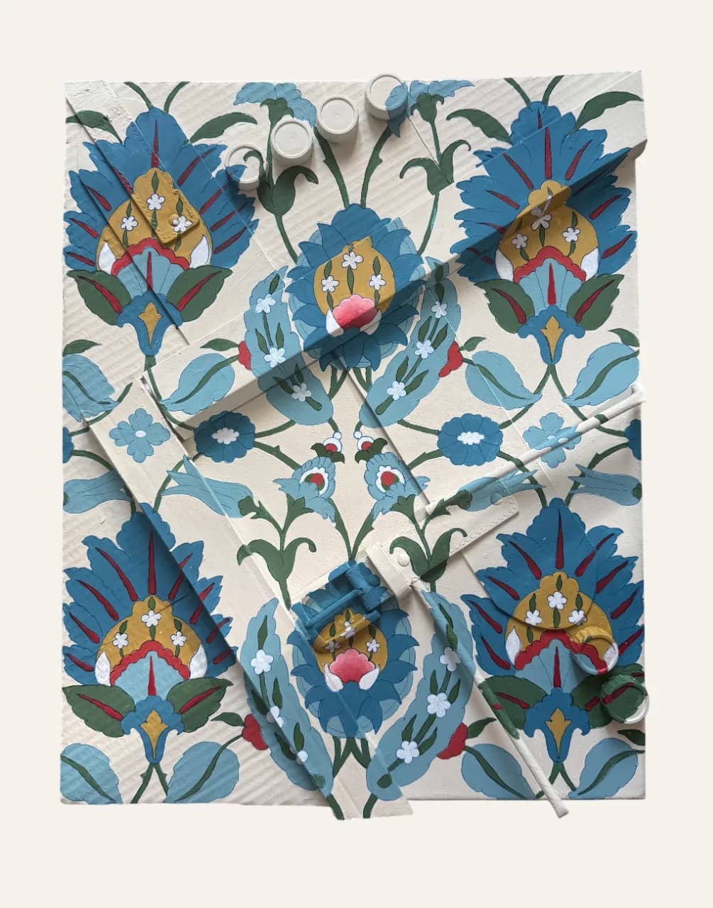 Painting “TM 0010” by Polina Bortina, mixed media, ornamental painting, 50 × 40 cm