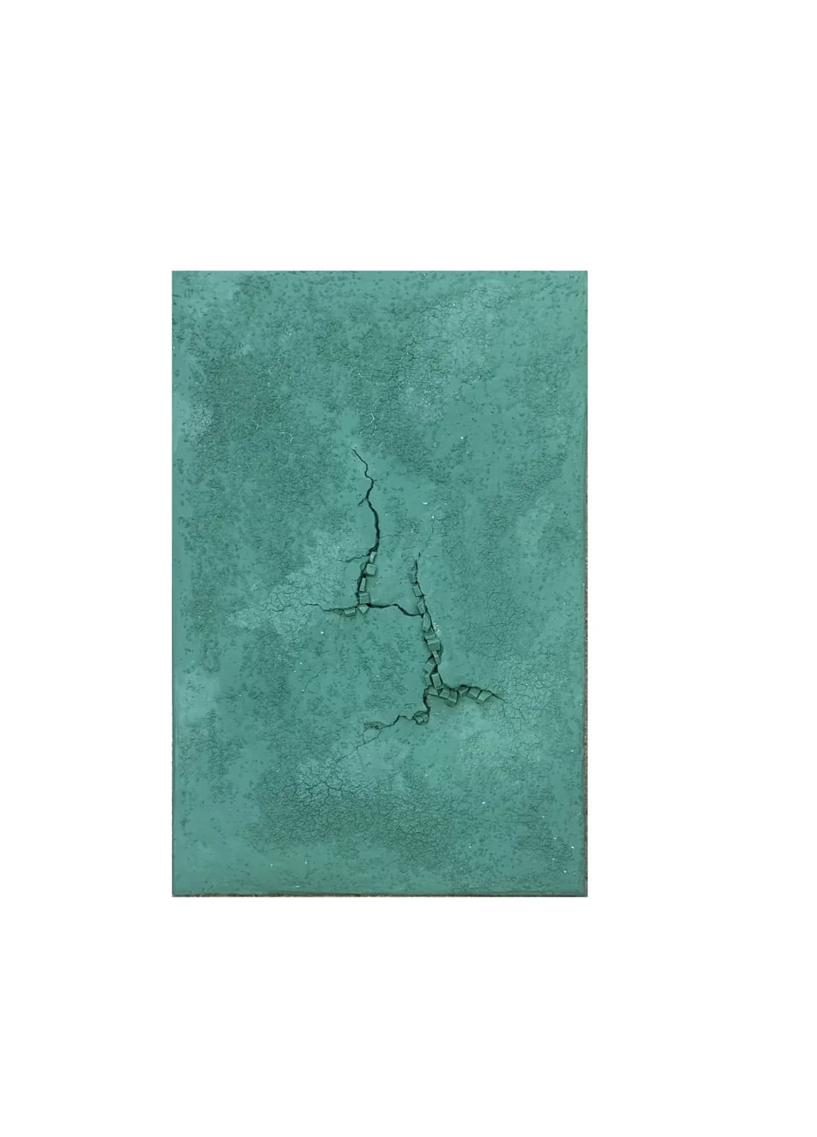 Painting “Trace of Water” by Polina Bortina, mixed media: mosaic, acrylic, 20 × 30 cm